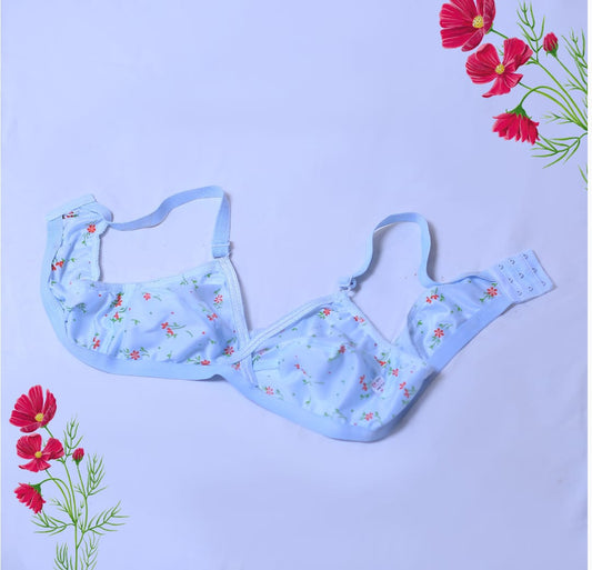 Double Layered Non Wired Printed Bra Pack Of 3